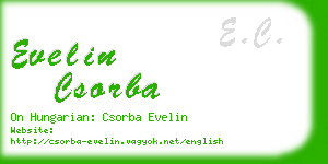 evelin csorba business card